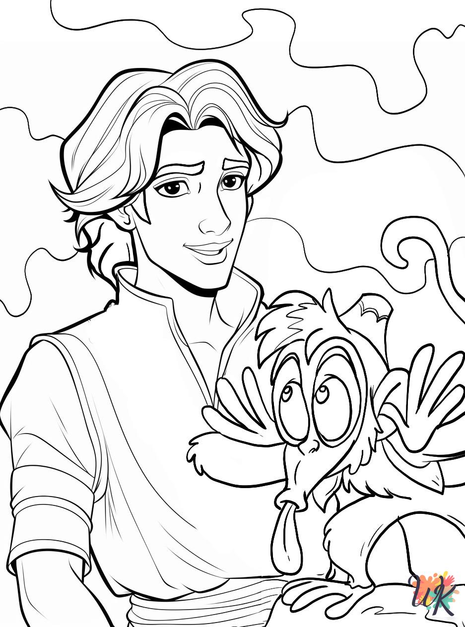merry Aladdin coloring pages 1