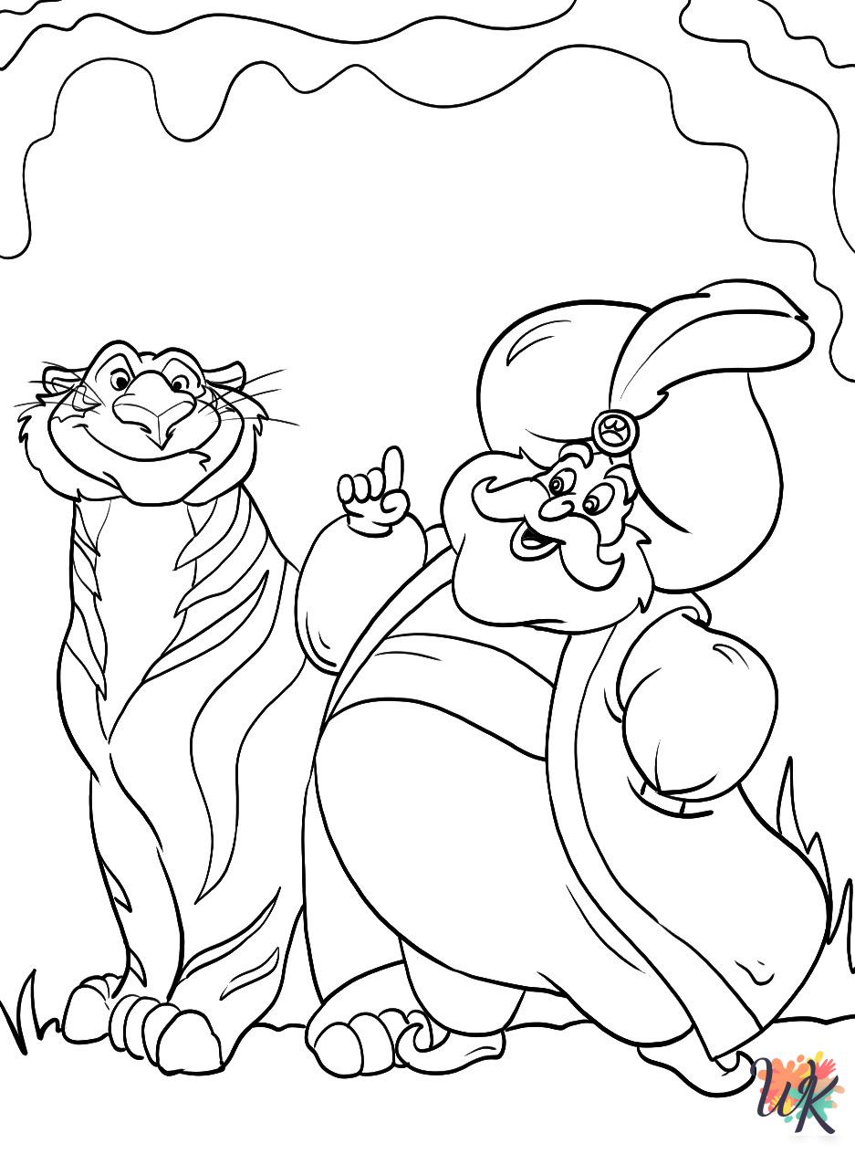 Aladdin coloring pages to print