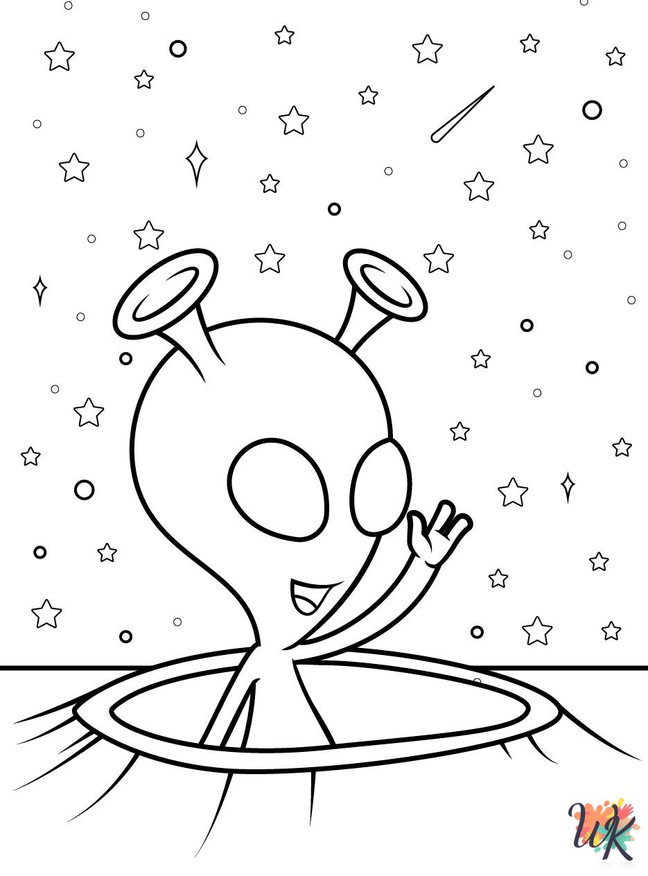 cute Alien coloring pages 1