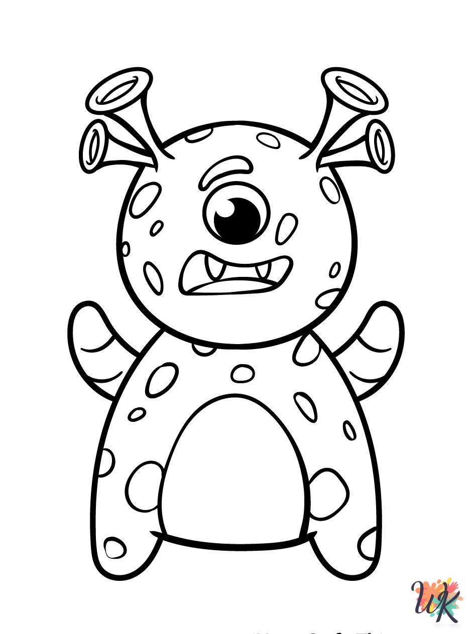 Alien coloring pages for adults easy