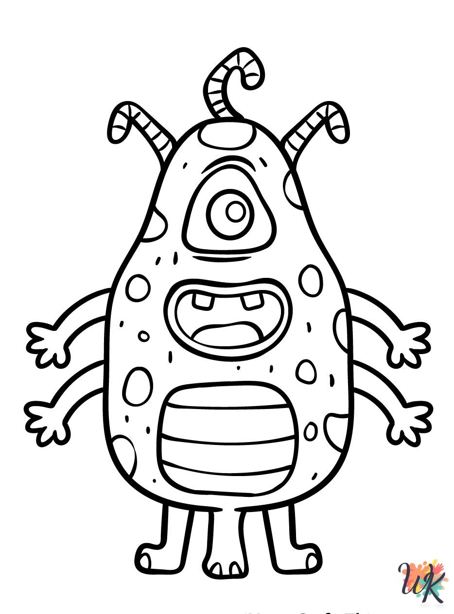 free adult Alien coloring pages