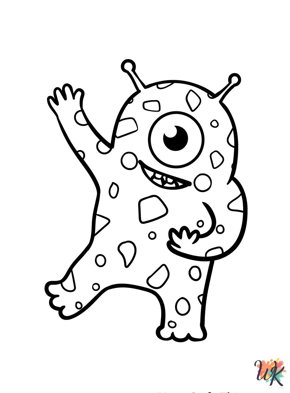 Alien coloring pages for adults easy
