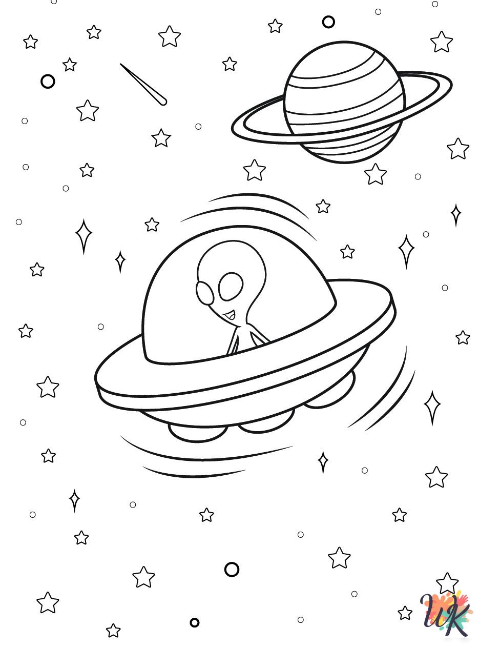 free full size printable Alien coloring pages for adults pdf