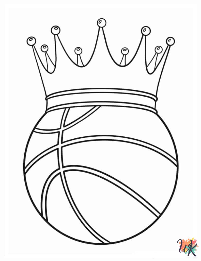 Basketball coloring book pages
