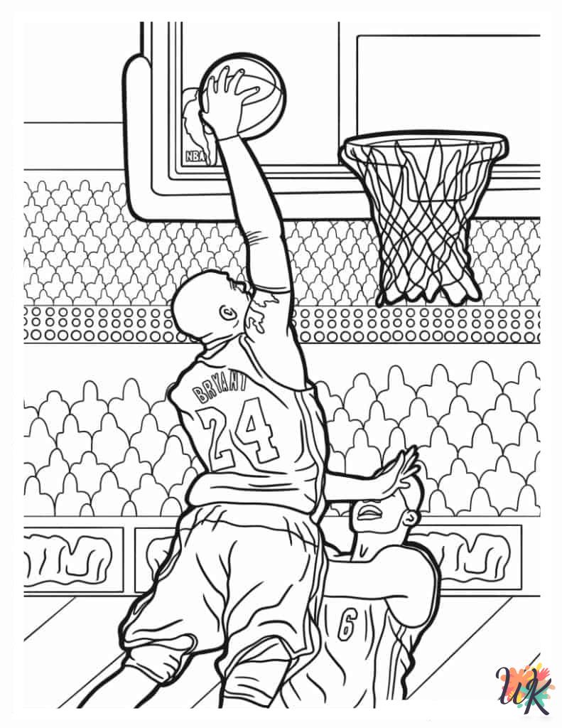 hard Basketball coloring pages