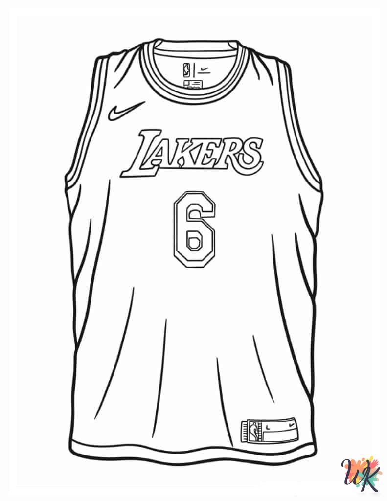 Basketball coloring pages easy