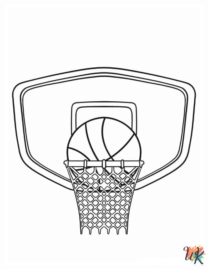 Basketball coloring pages for kids