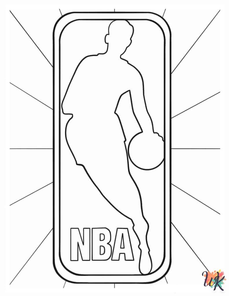 free printable Basketball coloring pages for adults