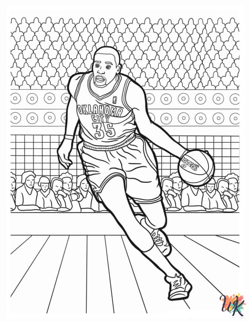 Basketball adult coloring pages