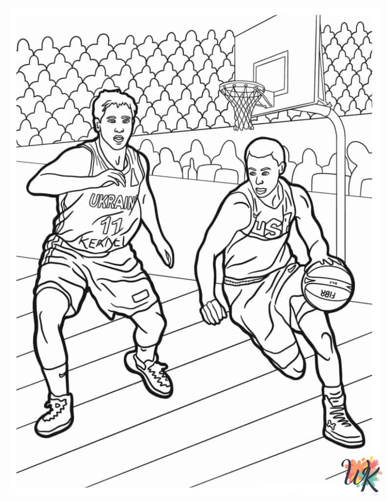 free Basketball coloring pages for adults 1