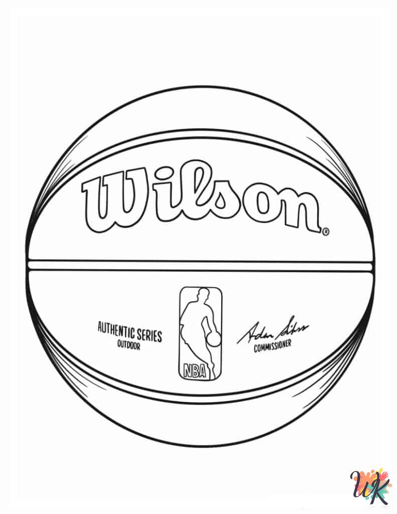 adult coloring pages Basketball 1
