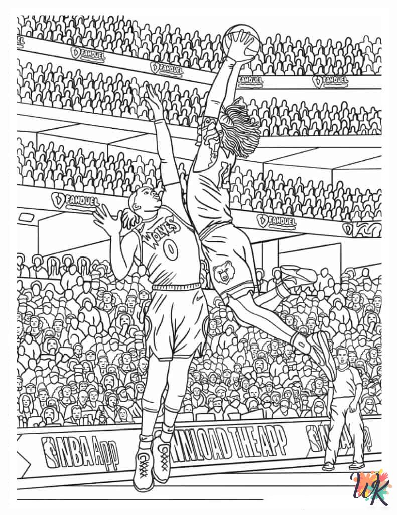 Basketball coloring pages for kids