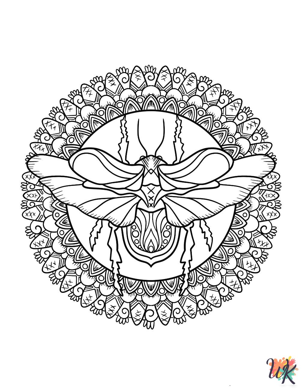 Beetle coloring pages for adults pdf