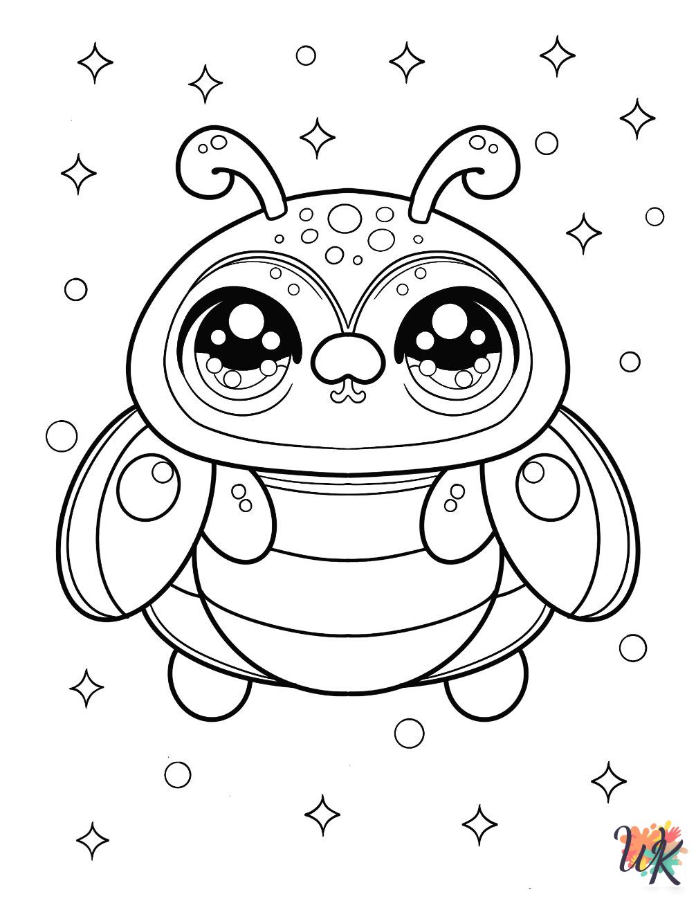 Beetle coloring pages for preschoolers