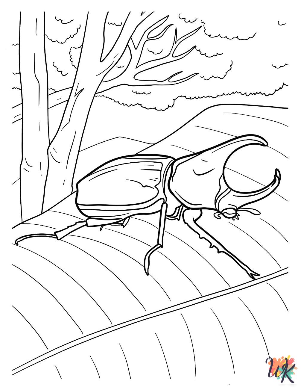 Beetle ornaments coloring pages
