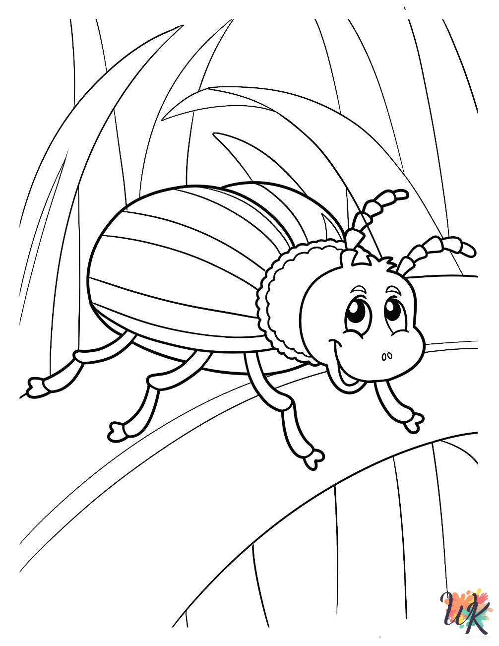 Beetle coloring pages for adults