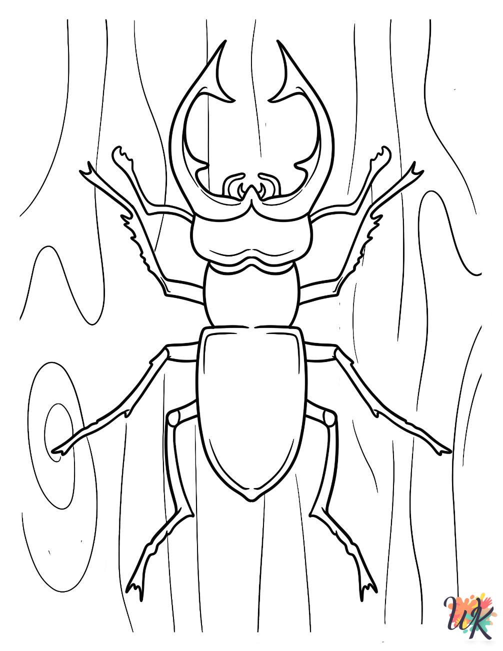 free Beetle coloring pages pdf