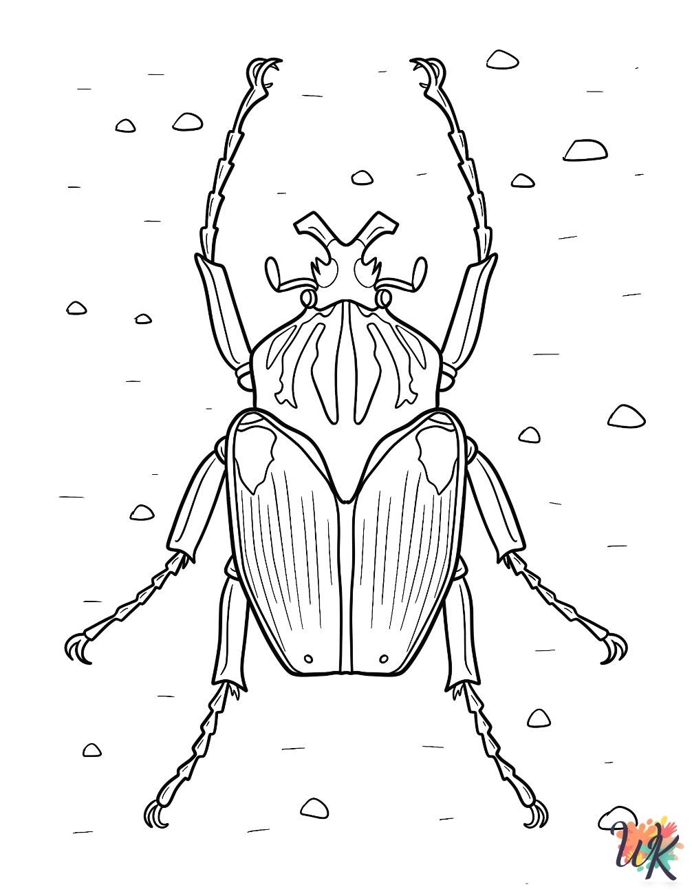 free Beetle printable coloring pages