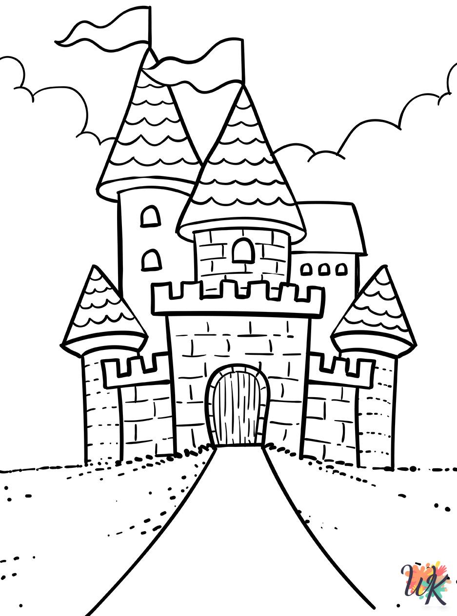 printable Castle coloring pages for adults