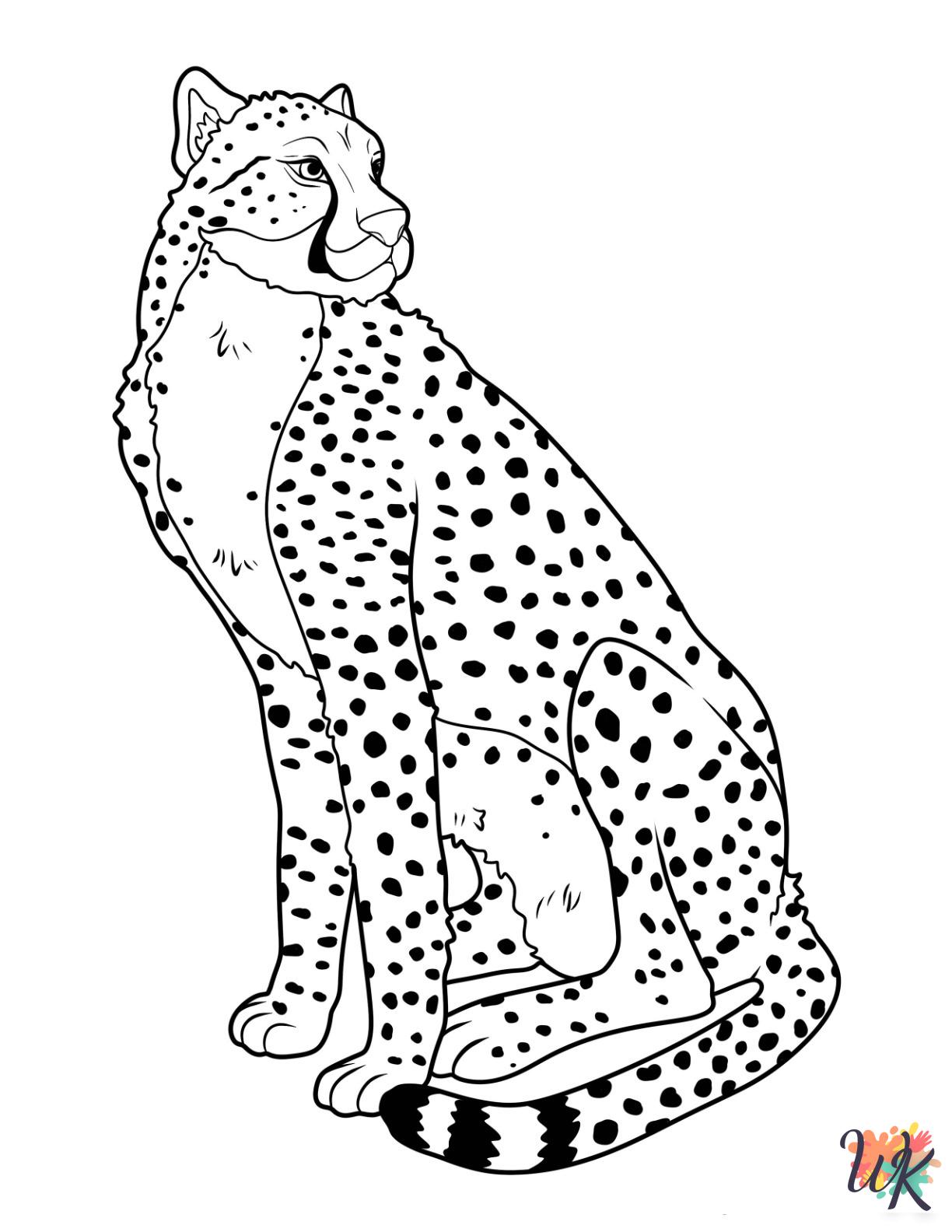 Cheetah coloring pages for preschoolers