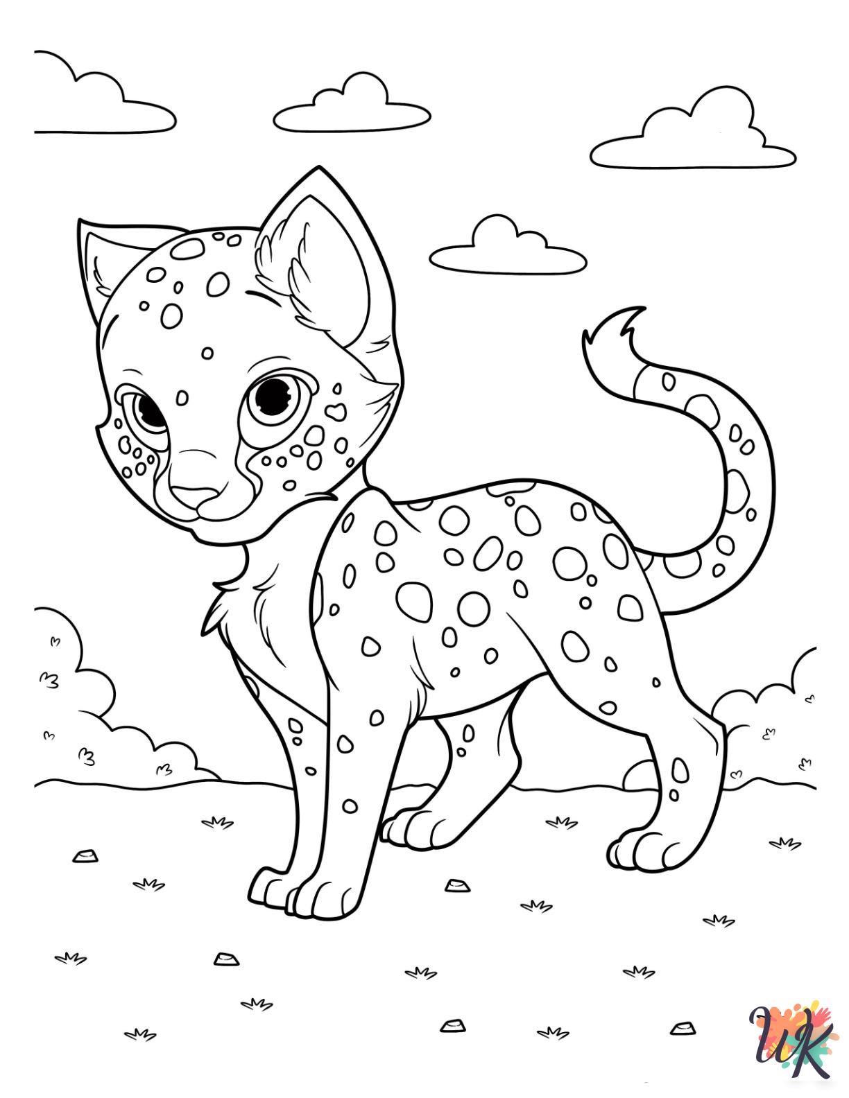 Cheetah decorations coloring pages