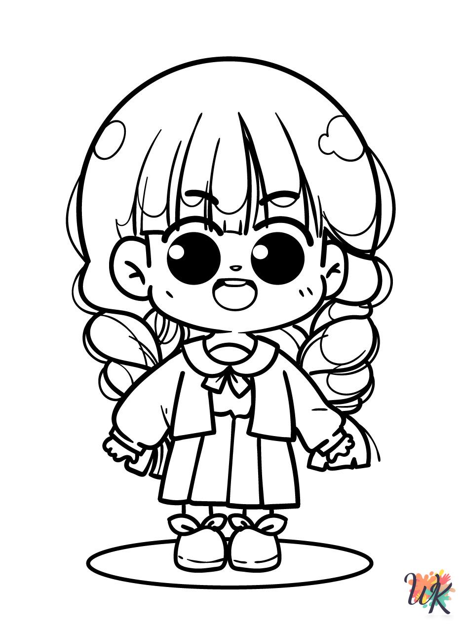 preschool Chibi coloring pages