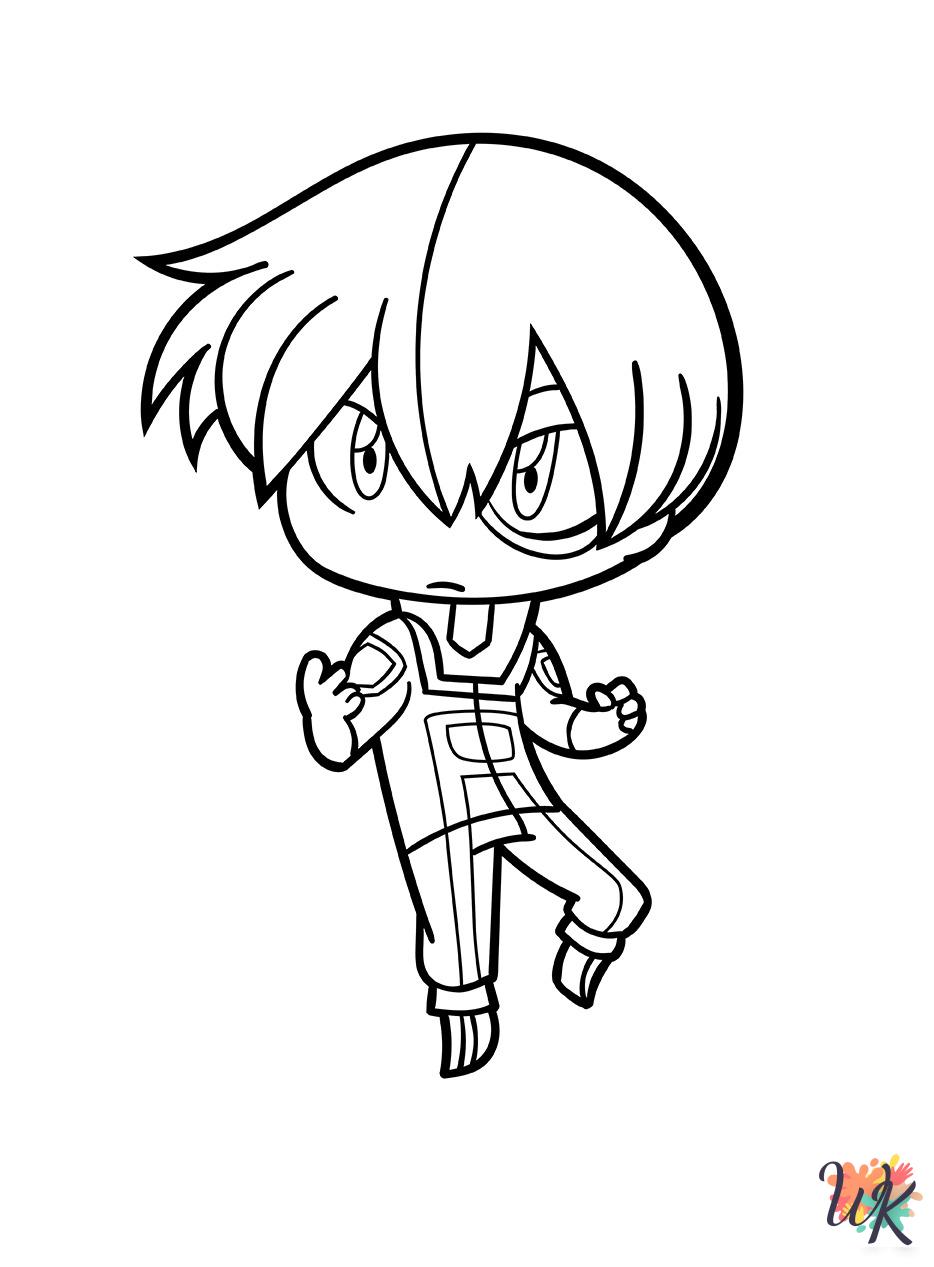 detailed Chibi coloring pages for adults