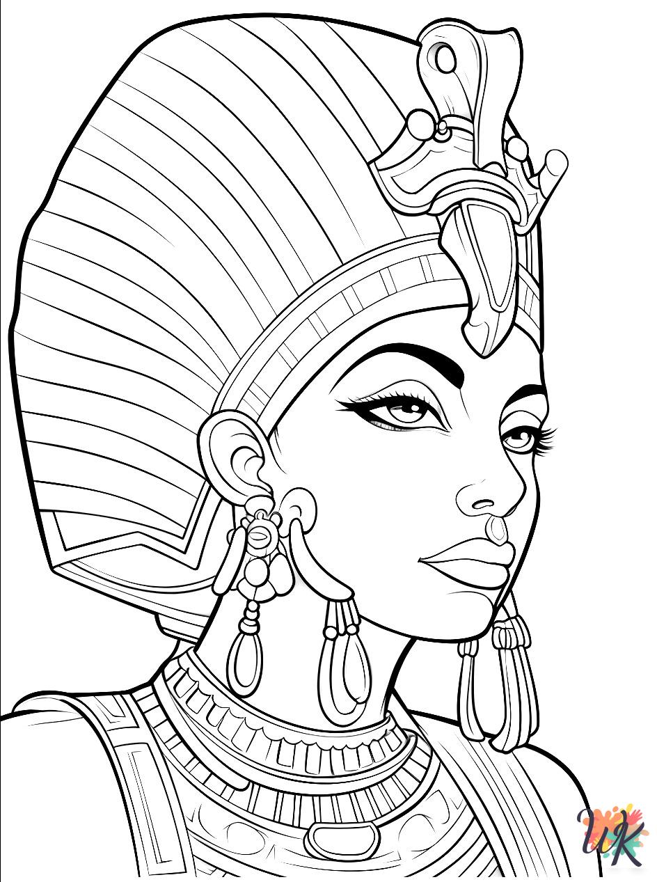 Egyptian cards coloring pages 1
