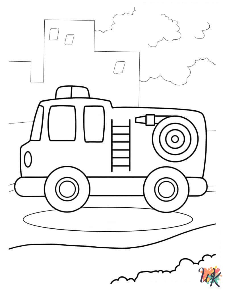 Fire Truck Coloring Pages 10