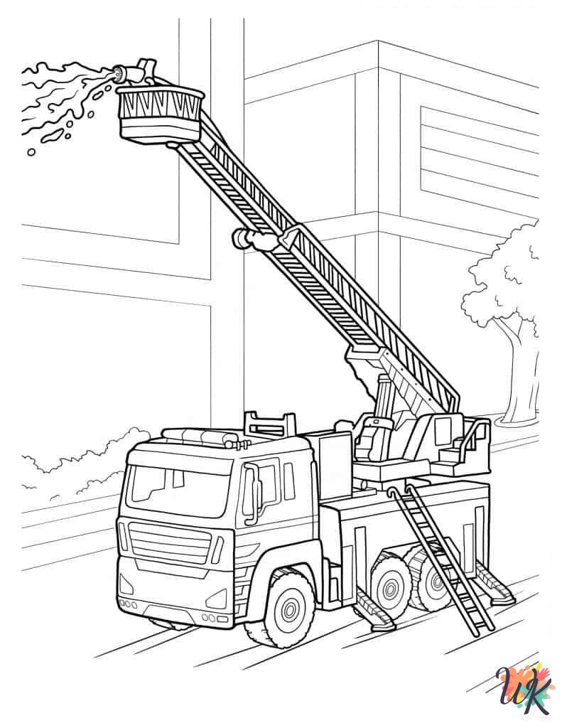 Fire Truck Coloring Pages 13