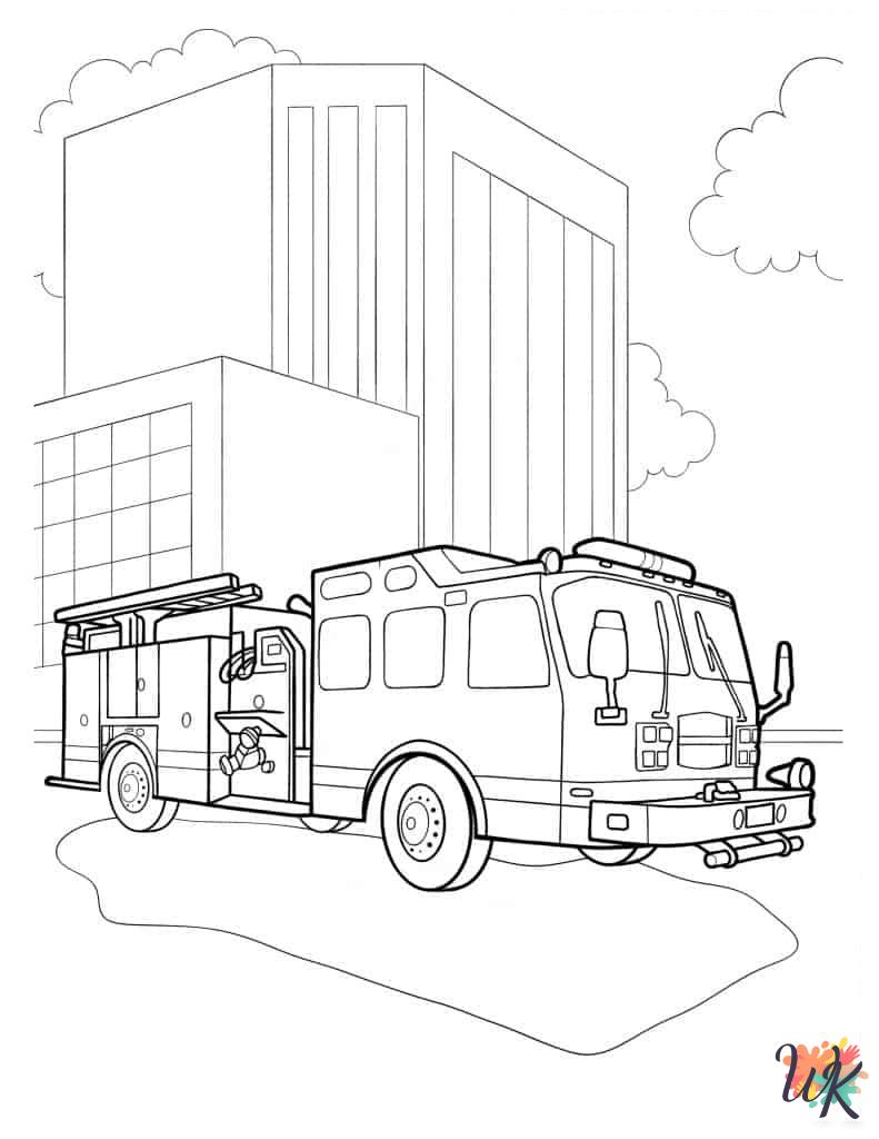 Fire Truck Coloring Pages 15
