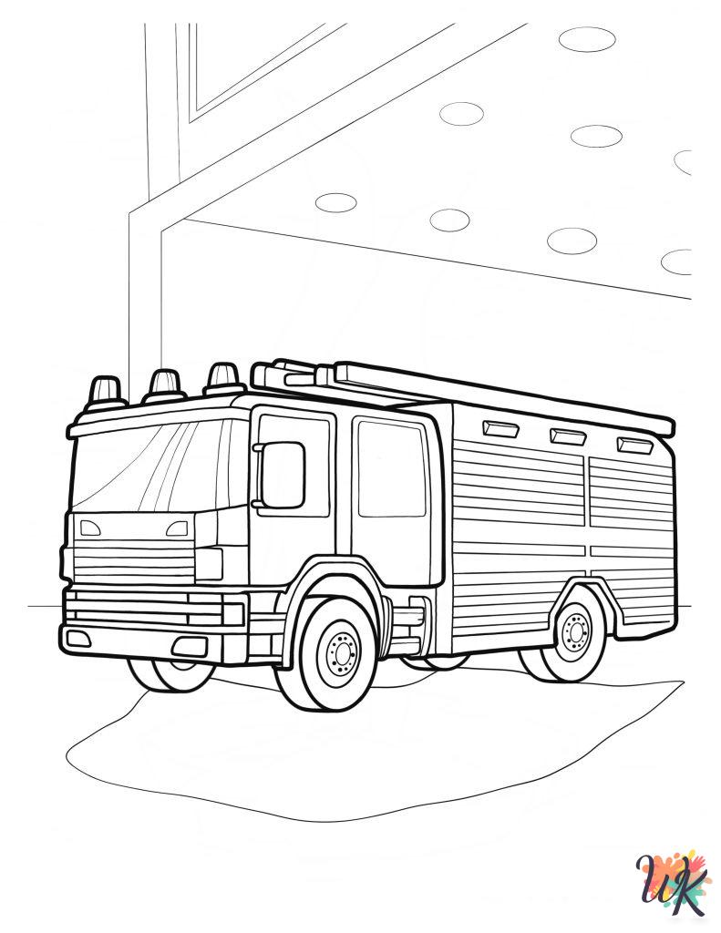 Fire Truck Coloring Pages 18
