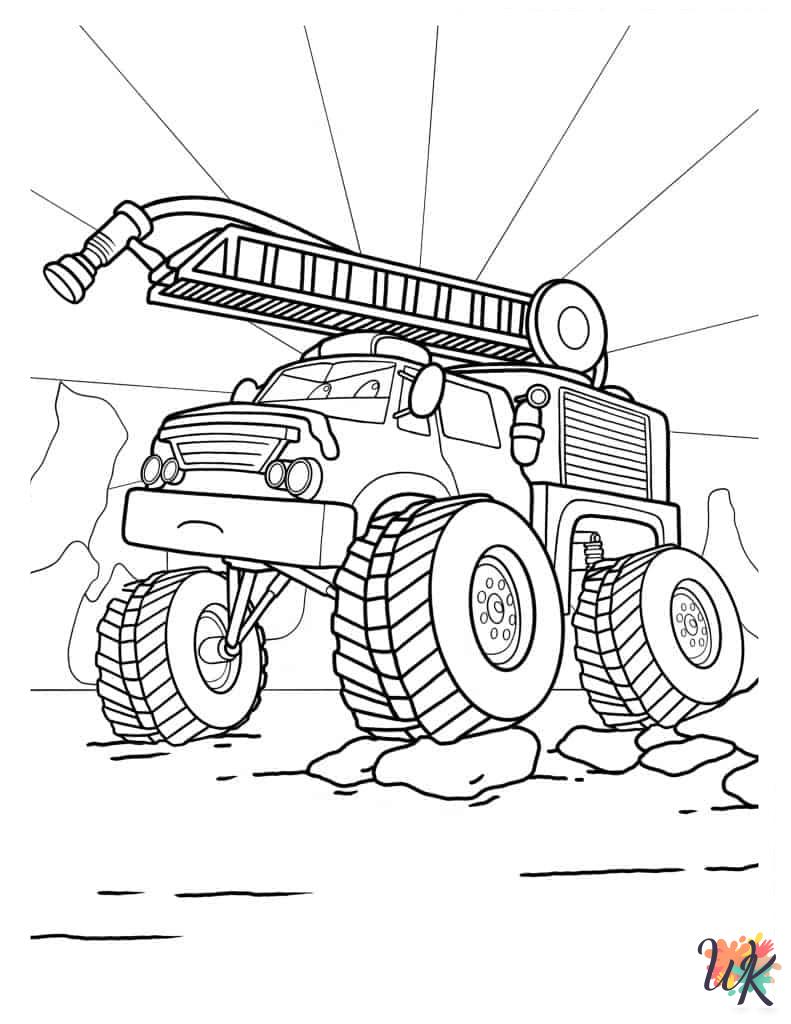 free Fire Truck printable coloring pages