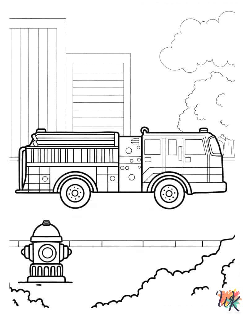 printable Fire Truck coloring pages