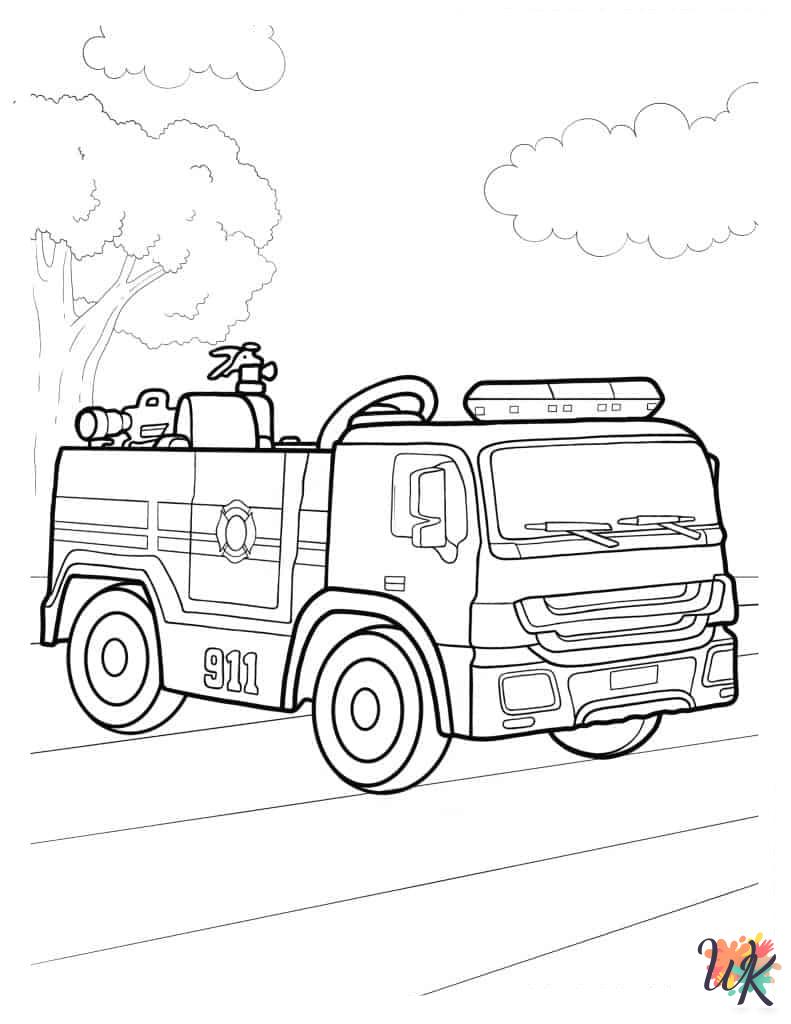 Fire Truck Coloring Pages 23