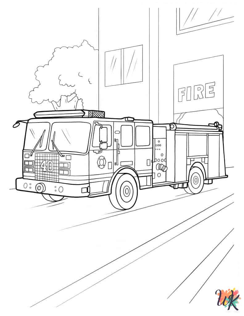 Fire Truck Coloring Pages 25