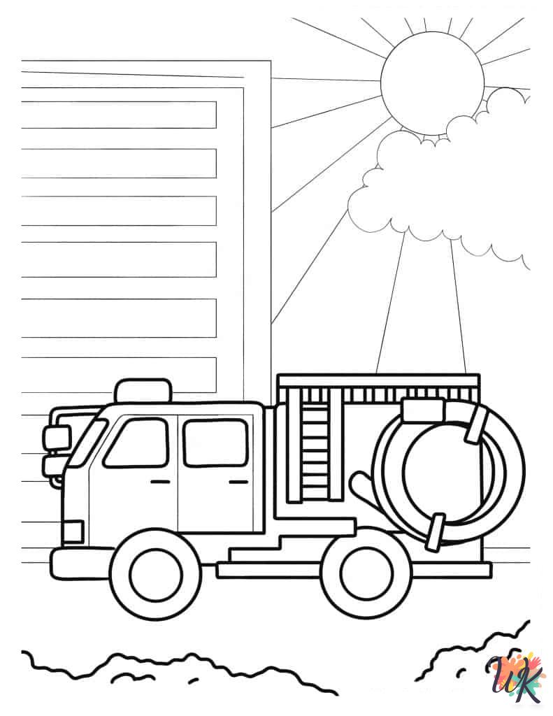 Fire Truck coloring pages pdf