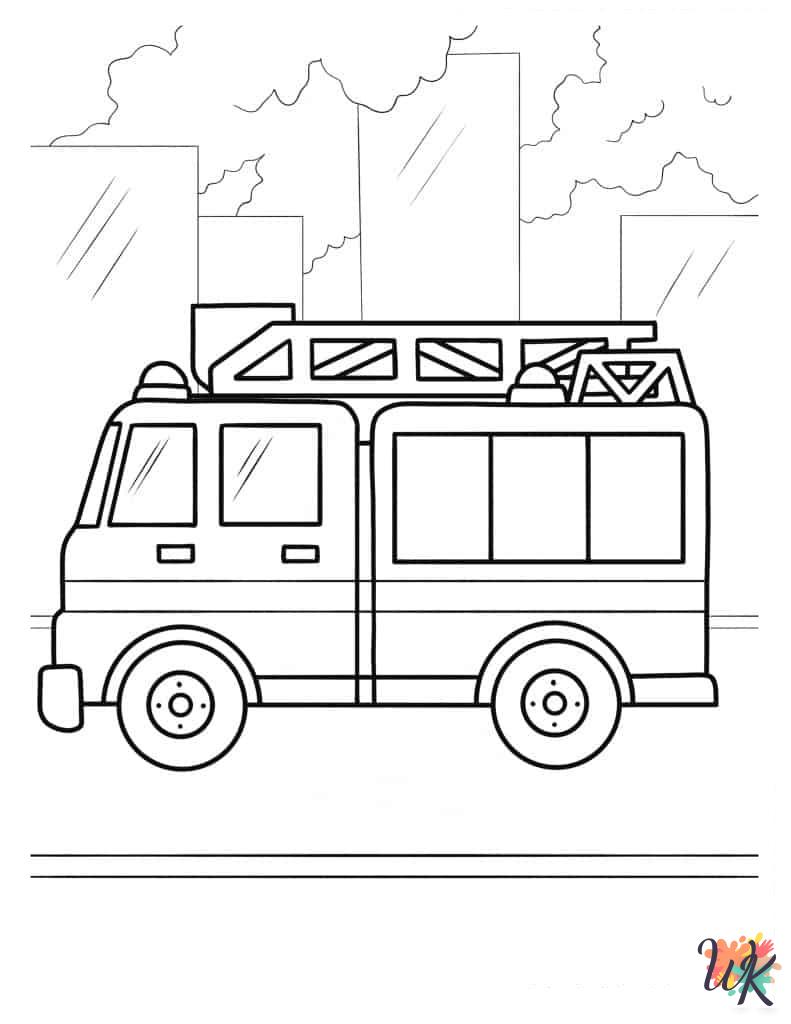 coloring pages for Fire Truck