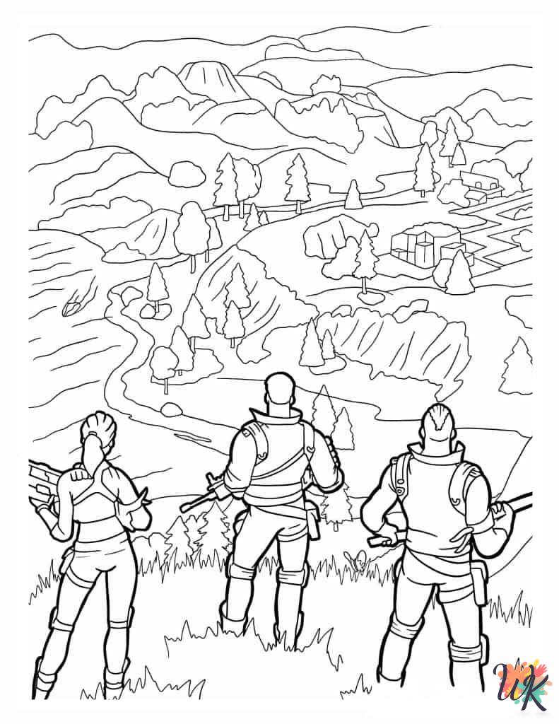 hard Fortnite coloring pages