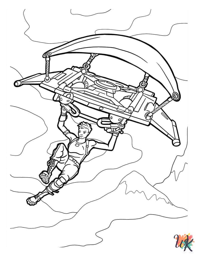 Fortnite cards coloring pages 1