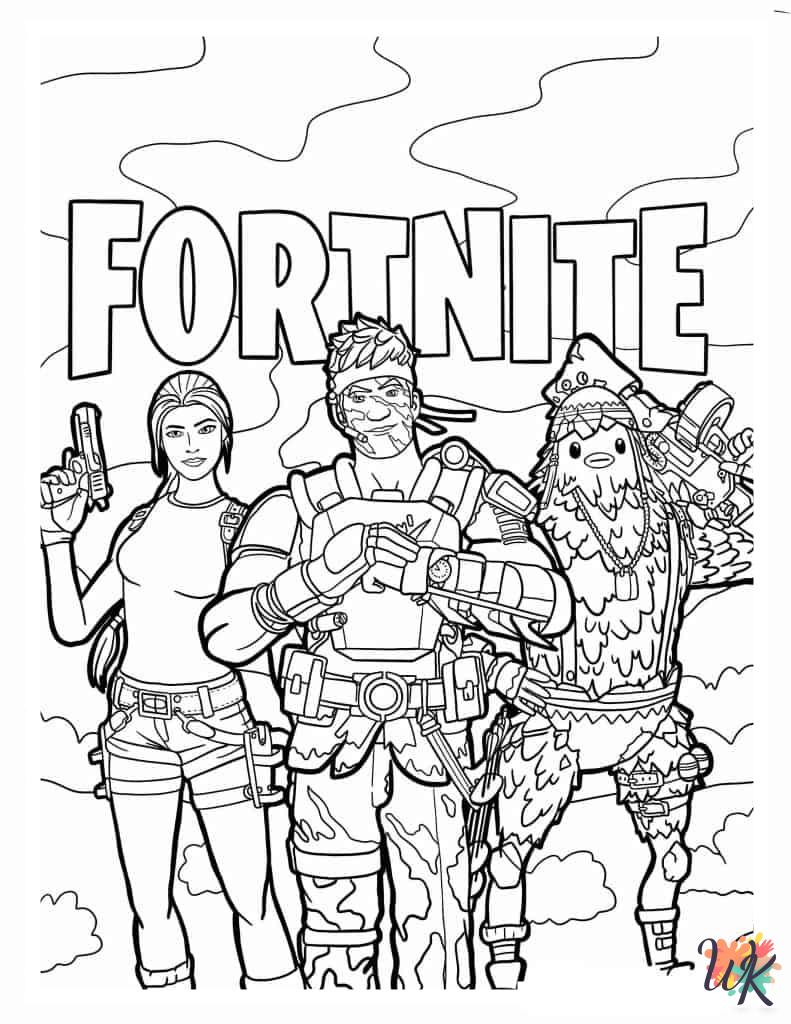 Fortnite ornaments coloring pages
