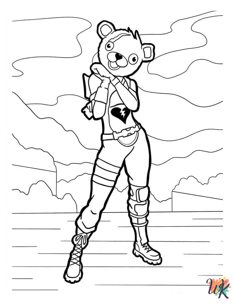 Fortnite cards coloring pages