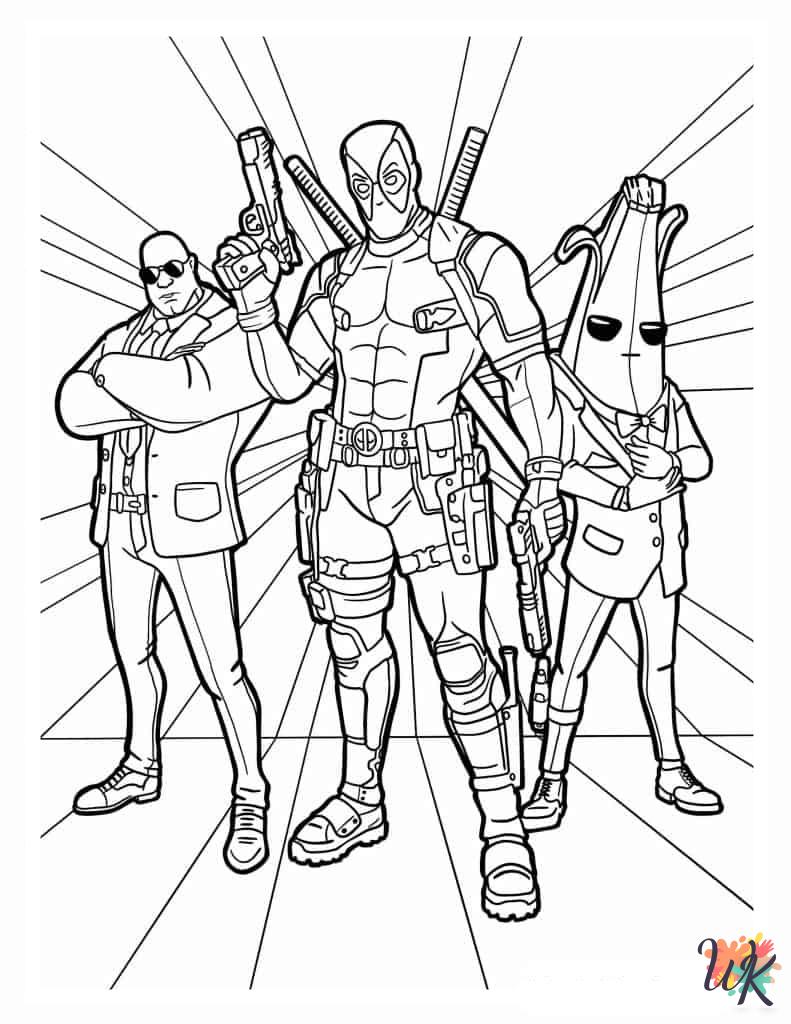 kawaii cute Fortnite coloring pages