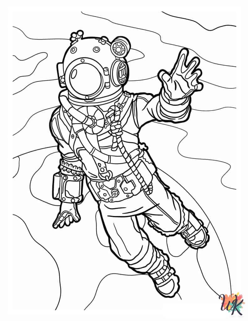 free full size printable Fortnite coloring pages for adults pdf