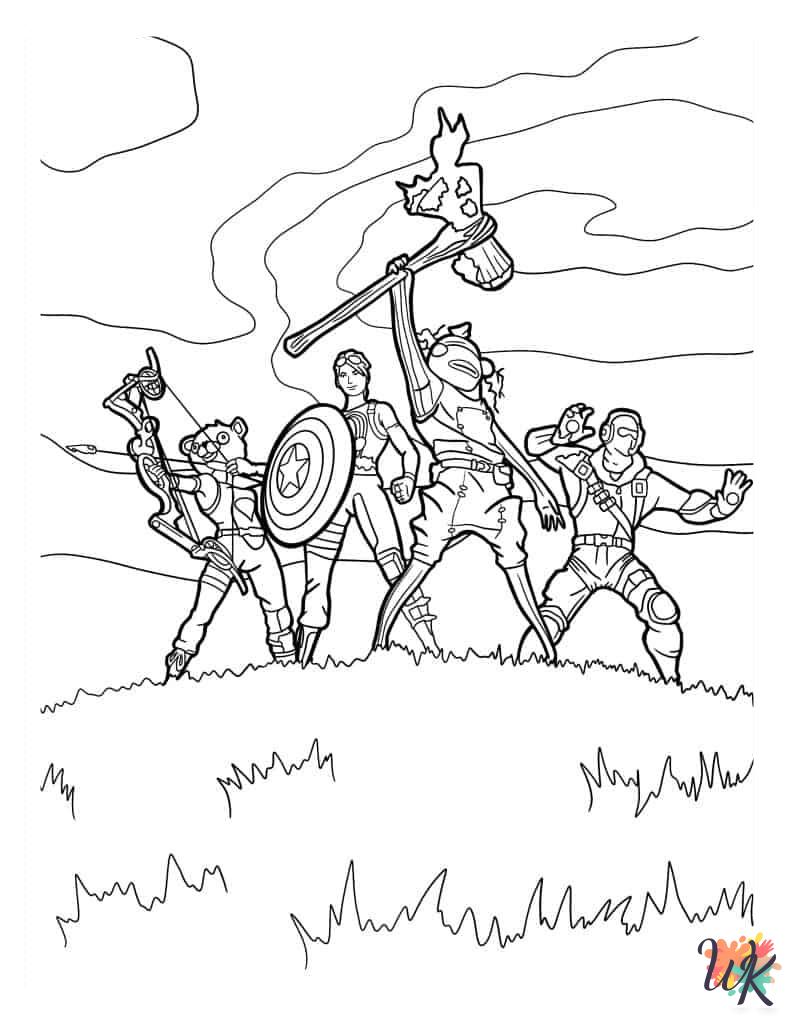 adult coloring pages Fortnite 2