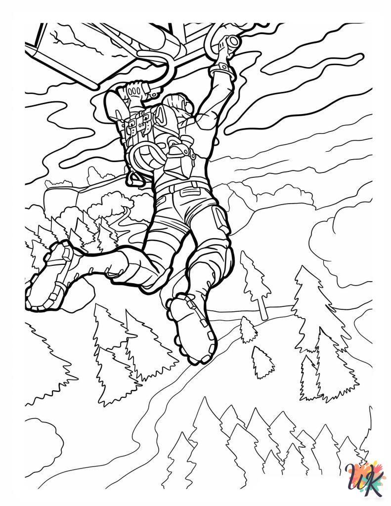 Fortnite coloring pages for adults easy