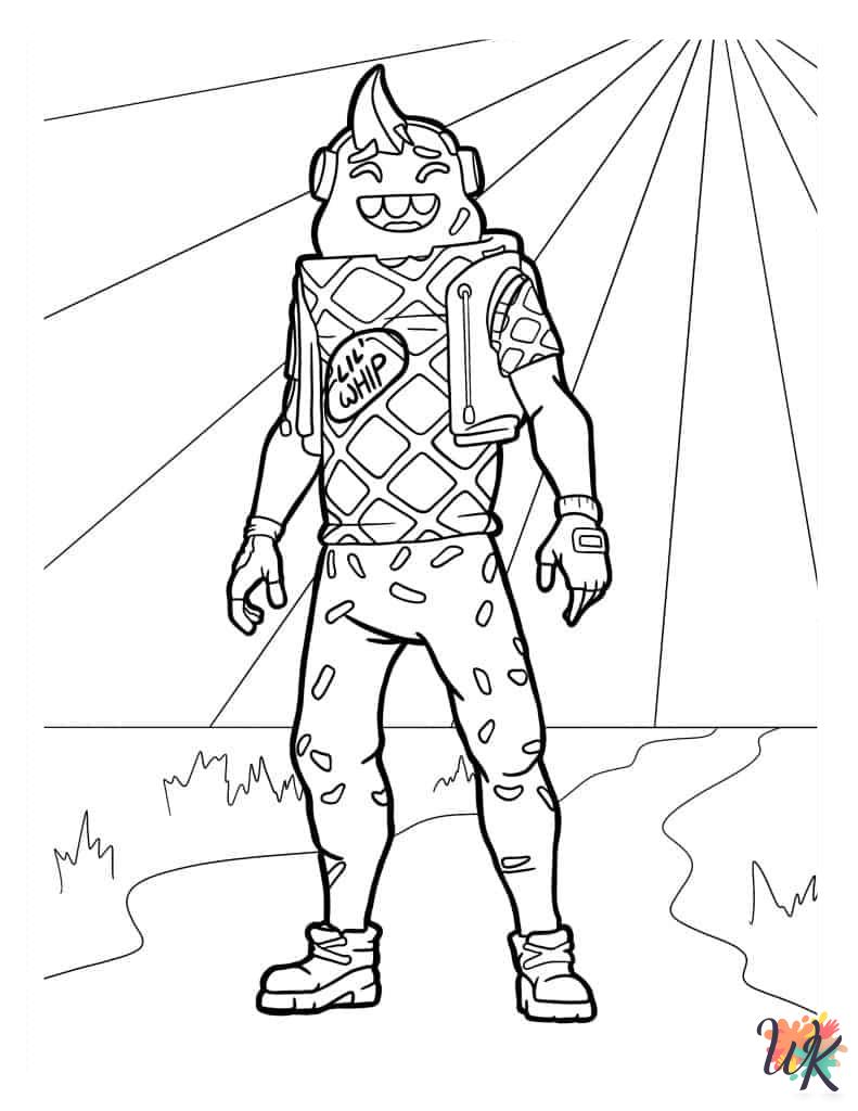 Fortnite coloring pages easy 2
