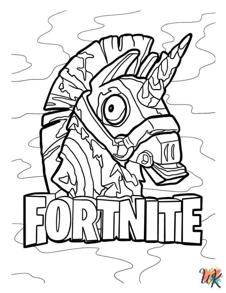 Fortnite coloring pages for adults easy 1