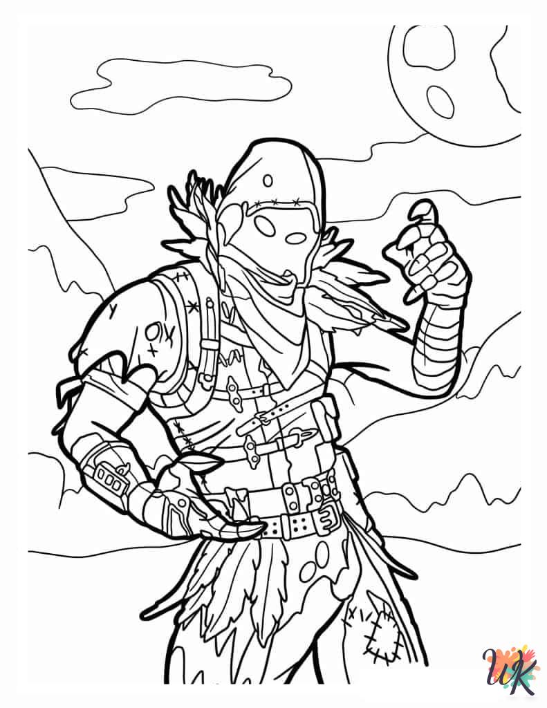 easy cute Fortnite coloring pages