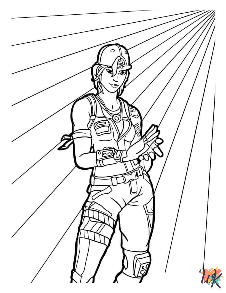 kids Fortnite coloring pages 1